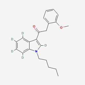 molecular formula C22H25NO2 B2472971 2-(2-methoxyphenyl)-1-(1-pentyl-1H-indol-3-yl-2,4,5,6,7-d5)-ethanone CAS No. 1651833-53-2