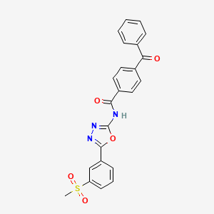 4-benzoyl-N-(5-(3-(methylsulfonyl)phenyl)-1,3,4-oxadiazol-2-yl)benzamide
