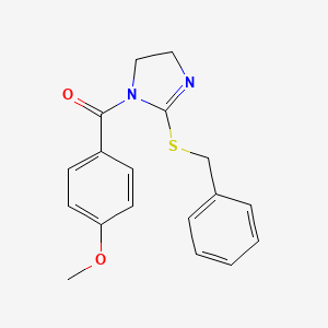 (2-Benzylsulfanyl-4,5-dihydroimidazol-1-yl)-(4-methoxyphenyl)methanone