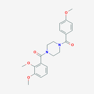molecular formula C21H24N2O5 B247298 1-(2,3-Dimethoxybenzoyl)-4-(4-methoxybenzoyl)piperazine 