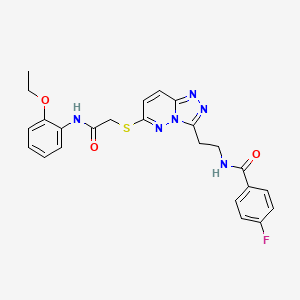 N-(2-(6-((2-((2-ethoxyphenyl)amino)-2-oxoethyl)thio)-[1,2,4]triazolo[4,3-b]pyridazin-3-yl)ethyl)-4-fluorobenzamide