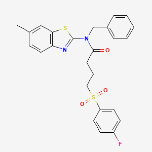 N-benzyl-4-((4-fluorophenyl)sulfonyl)-N-(6-methylbenzo[d]thiazol-2-yl)butanamide