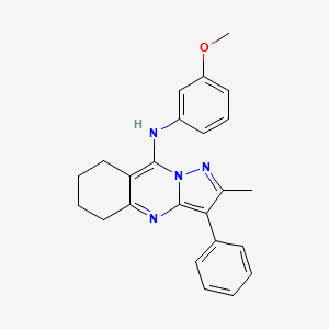 molecular formula C24H24N4O B2473030 N-(3-methoxyphenyl)-2-methyl-3-phenyl-5,6,7,8-tetrahydropyrazolo[5,1-b]quinazolin-9-amine CAS No. 896595-47-4
