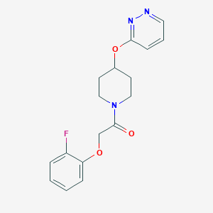 molecular formula C17H18FN3O3 B2473034 2-(2-Fluorophenoxy)-1-(4-(pyridazin-3-yloxy)piperidin-1-yl)ethanone CAS No. 1797951-50-8