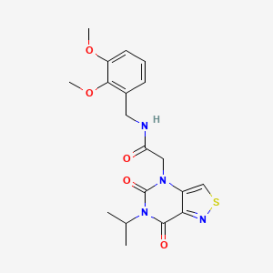 molecular formula C19H22N4O5S B2473046 N-(2,3-dimethoxybenzyl)-2-(6-isopropyl-5,7-dioxo-6,7-dihydroisothiazolo[4,3-d]pyrimidin-4(5H)-yl)acetamide CAS No. 1251659-55-8