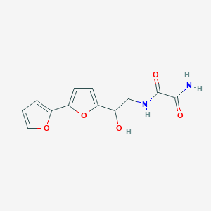 molecular formula C12H12N2O5 B2473077 N'-(2-{[2,2'-bifuran]-5-yl}-2-hydroxyethyl)ethanediamide CAS No. 2320924-55-6