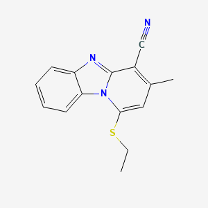 1-Ethylsulfanyl-3-methylpyrido[1,2-a]benzimidazole-4-carbonitrile