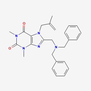 8-[(Dibenzylamino)methyl]-1,3-dimethyl-7-(2-methylprop-2-enyl)purine-2,6-dione
