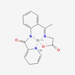 molecular formula C16H13N3NiO3 B2473107 [N-[1-[2-(2-Pyridylcarboxamido)phenyl]ethylidene]glycinato]nickel CAS No. 264921-97-3