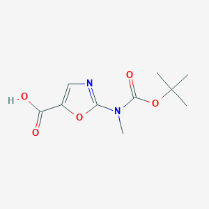 2-[Methyl-[(2-methylpropan-2-yl)oxycarbonyl]amino]-1,3-oxazole-5-carboxylic acid