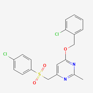(6-((2-Chlorobenzyl)oxy)-2-methyl-4-pyrimidinyl)methyl 4-chlorophenyl sulfone