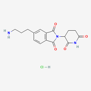 molecular formula C16H18ClN3O4 B2473146 Thalidomide-4-C3-NH2 hydrochloride CAS No. 2357110-84-8