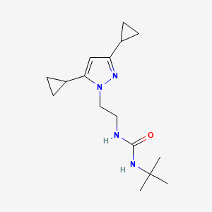 1-(tert-butyl)-3-(2-(3,5-dicyclopropyl-1H-pyrazol-1-yl)ethyl)urea