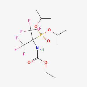 molecular formula C12H20F6NO5P B2473158 diisopropyl [1-[(ethoxycarbonyl)amino]-2,2,2-trifluoro-1-(trifluoromethyl)ethyl]phosphonate CAS No. 126912-09-2
