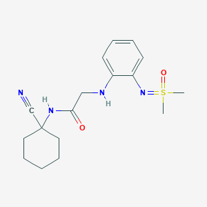 molecular formula C17H24N4O2S B2473162 N-(1-cyanocyclohexyl)-2-[(2-{[dimethyl(oxo)-lambda6-sulfanylidene]amino}phenyl)amino]acetamide CAS No. 2094357-13-6