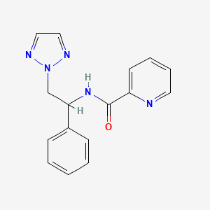 molecular formula C16H15N5O B2473178 N-(1-phenyl-2-(2H-1,2,3-triazol-2-yl)ethyl)picolinamide CAS No. 2034404-41-4