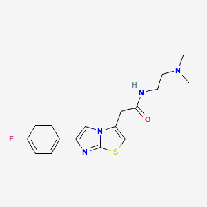molecular formula C17H19FN4OS B2473202 N-[2-(dimethylamino)ethyl]-2-[6-(4-fluorophenyl)imidazo[2,1-b][1,3]thiazol-3-yl]acetamide CAS No. 897463-84-2