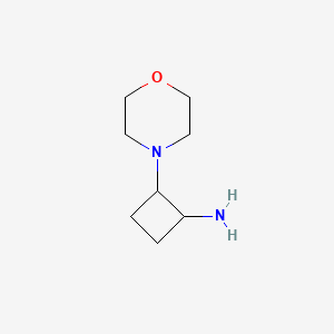 molecular formula C8H16N2O B2473215 2-Morpholinocyclobutan-1-amine CAS No. 1824242-22-9