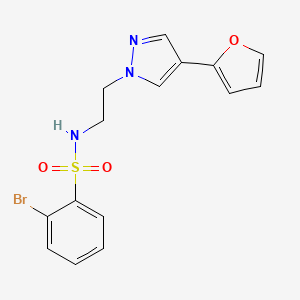 2-bromo-N-(2-(4-(furan-2-yl)-1H-pyrazol-1-yl)ethyl)benzenesulfonamide