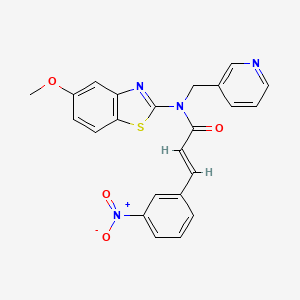 (E)-N-(5-methoxybenzo[d]thiazol-2-yl)-3-(3-nitrophenyl)-N-(pyridin-3-ylmethyl)acrylamide