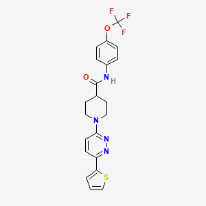 1-(6-(thiophen-2-yl)pyridazin-3-yl)-N-(4-(trifluoromethoxy)phenyl)piperidine-4-carboxamide