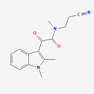 N-(2-cyanoethyl)-2-(1,2-dimethyl-1H-indol-3-yl)-N-methyl-2-oxoacetamide