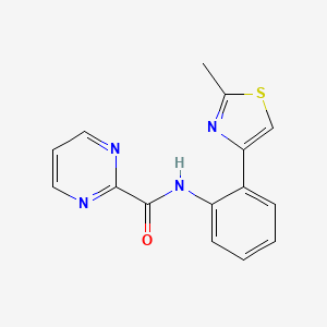 molecular formula C15H12N4OS B2473247 N-(2-(2-methylthiazol-4-yl)phenyl)pyrimidine-2-carboxamide CAS No. 1797728-86-9