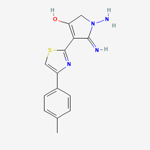 B2473293 1,5-diamino-4-[4-(4-methylphenyl)-1,3-thiazol-2-yl]-1,2-dihydro-3H-pyrrol-3-one CAS No. 327103-33-3