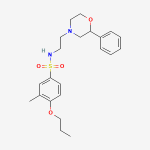 3-methyl-N-(2-(2-phenylmorpholino)ethyl)-4-propoxybenzenesulfonamide