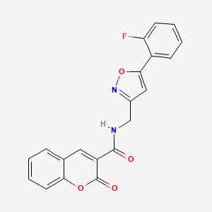 N-((5-(2-fluorophenyl)isoxazol-3-yl)methyl)-2-oxo-2H-chromene-3-carboxamide
