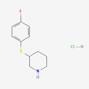 3-((4-Fluorophenyl)thio)piperidine hydrochloride