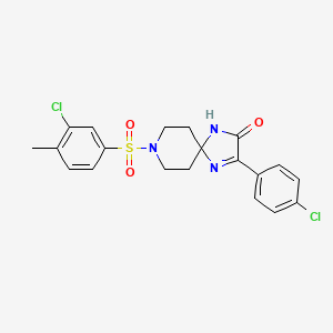 8-((3-Chloro-4-methylphenyl)sulfonyl)-3-(4-chlorophenyl)-1,4,8-triazaspiro[4.5]dec-3-en-2-one