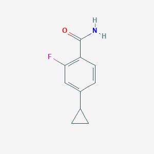 B2473370 4-Cyclopropyl-2-fluorobenzamide CAS No. 2167471-91-0