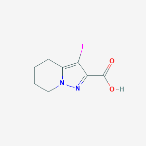 3-Iodo-4,5,6,7-tetrahydropyrazolo[1,5-a]pyridine-2-carboxylic acid