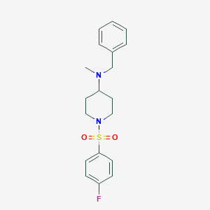 molecular formula C19H23FN2O2S B247339 N-BENZYL-N-{1-[(4-FLUOROPHENYL)SULFONYL]-4-PIPERIDYL}-N-METHYLAMINE 