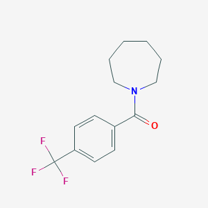 molecular formula C14H16F3NO B2473396 1-[4-(Trifluoromethyl)benzoyl]azepane CAS No. 331842-65-0
