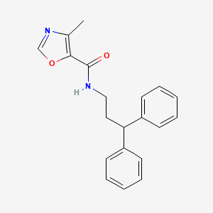 molecular formula C20H20N2O2 B2473413 N-(3,3-diphenylpropyl)-4-methyloxazole-5-carboxamide CAS No. 862828-86-2