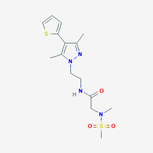 N-(2-(3,5-dimethyl-4-(thiophen-2-yl)-1H-pyrazol-1-yl)ethyl)-2-(N-methylmethylsulfonamido)acetamide