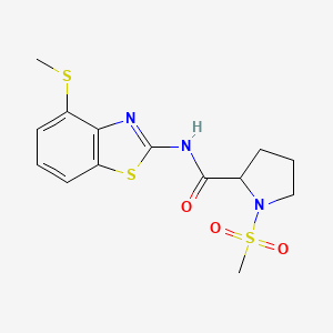 1-(methylsulfonyl)-N-(4-(methylthio)benzo[d]thiazol-2-yl)pyrrolidine-2-carboxamide