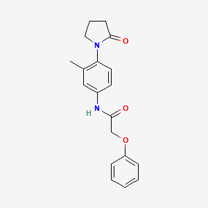 molecular formula C19H20N2O3 B2473420 N-[3-methyl-4-(2-oxopyrrolidin-1-yl)phenyl]-2-phenoxyacetamide CAS No. 941933-21-7