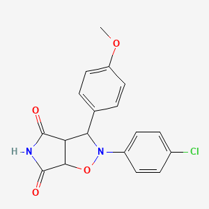 2-(4-chlorophenyl)-3-(4-methoxyphenyl)dihydro-2H-pyrrolo[3,4-d]isoxazole-4,6(5H,6aH)-dione