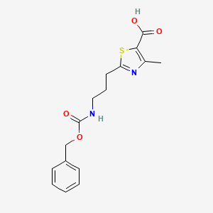 4-Methyl-2-[3-(phenylmethoxycarbonylamino)propyl]-1,3-thiazole-5-carboxylic acid