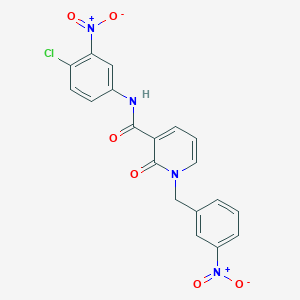N-(4-chloro-3-nitrophenyl)-1-(3-nitrobenzyl)-2-oxo-1,2-dihydropyridine-3-carboxamide