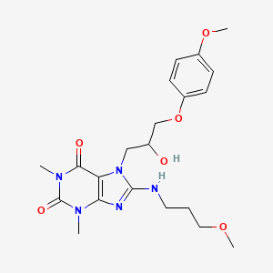 7-(2-hydroxy-3-(4-methoxyphenoxy)propyl)-8-((3-methoxypropyl)amino)-1,3-dimethyl-1H-purine-2,6(3H,7H)-dione