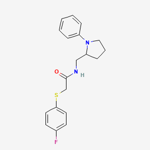 B2473471 2-((4-fluorophenyl)thio)-N-((1-phenylpyrrolidin-2-yl)methyl)acetamide CAS No. 1705185-45-0