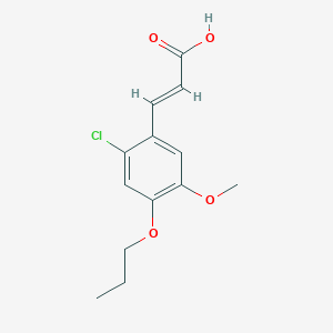 B2473475 (2E)-3-(2-chloro-5-methoxy-4-propoxyphenyl)prop-2-enoic acid CAS No. 937599-10-5