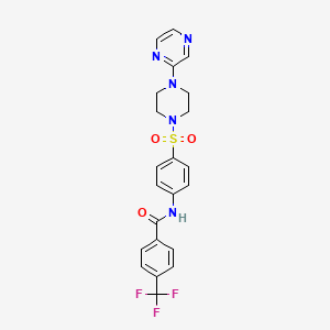 N-(4-((4-(pyrazin-2-yl)piperazin-1-yl)sulfonyl)phenyl)-4-(trifluoromethyl)benzamide