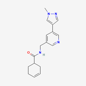 N-((5-(1-methyl-1H-pyrazol-4-yl)pyridin-3-yl)methyl)cyclohex-3-enecarboxamide