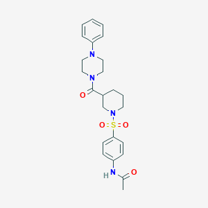 molecular formula C24H30N4O4S B247351 N~1~-[4-({3-[(4-PHENYLPIPERAZINO)CARBONYL]PIPERIDINO}SULFONYL)PHENYL]ACETAMIDE 