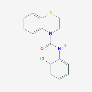 molecular formula C15H13ClN2OS B2473543 N-(2-chlorophenyl)-2,3-dihydro-4H-1,4-benzothiazine-4-carboxamide CAS No. 338750-61-1